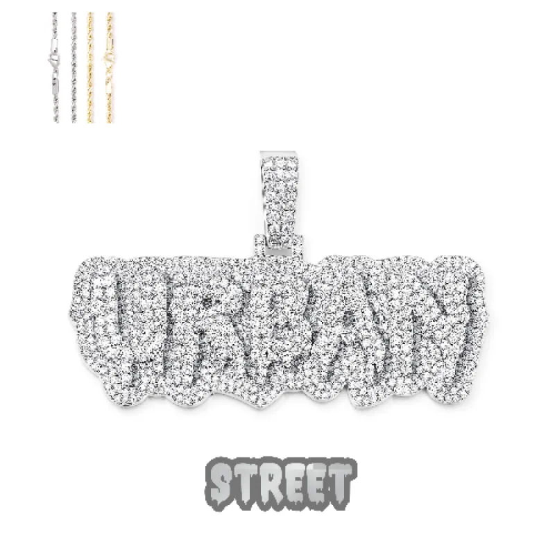 Custom Layered Drip Letter Pendant sold by Ghetluxe