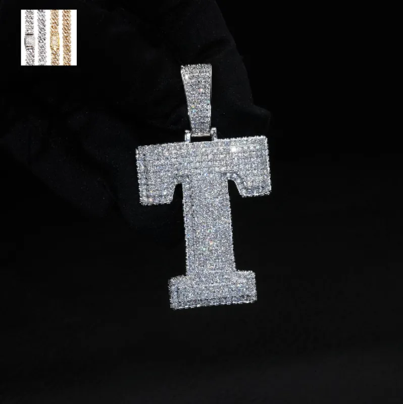 Full Iced Custom 3D Multi-layer Name Pendant sold by Ghetluxe