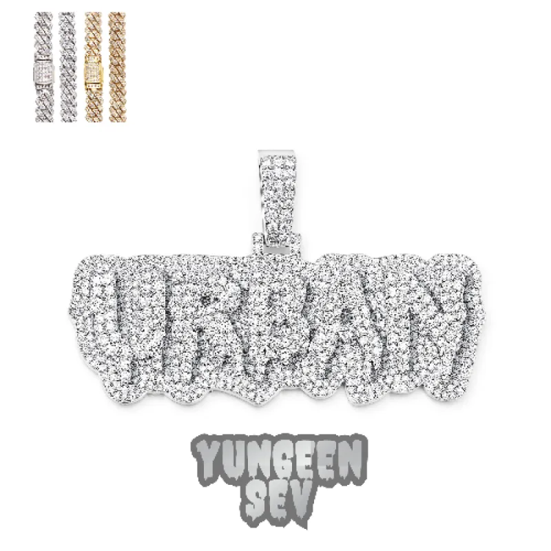 Custom Layered Drip Letter Pendant sold by Ghetluxe