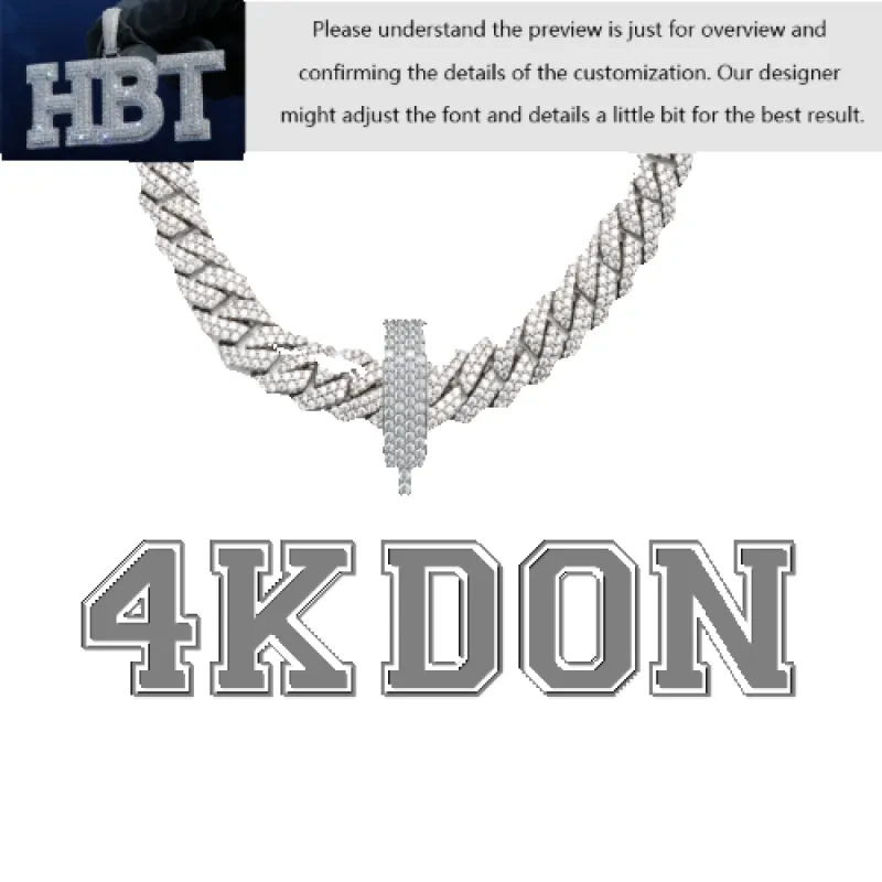 VVS Moissanite Custom Name Pendant in Sterling Silver sold by Ghetluxe