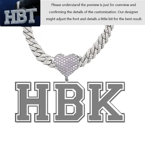 VVS Moissanite Custom Name Pendant in Sterling Silver sold by Ghetluxe