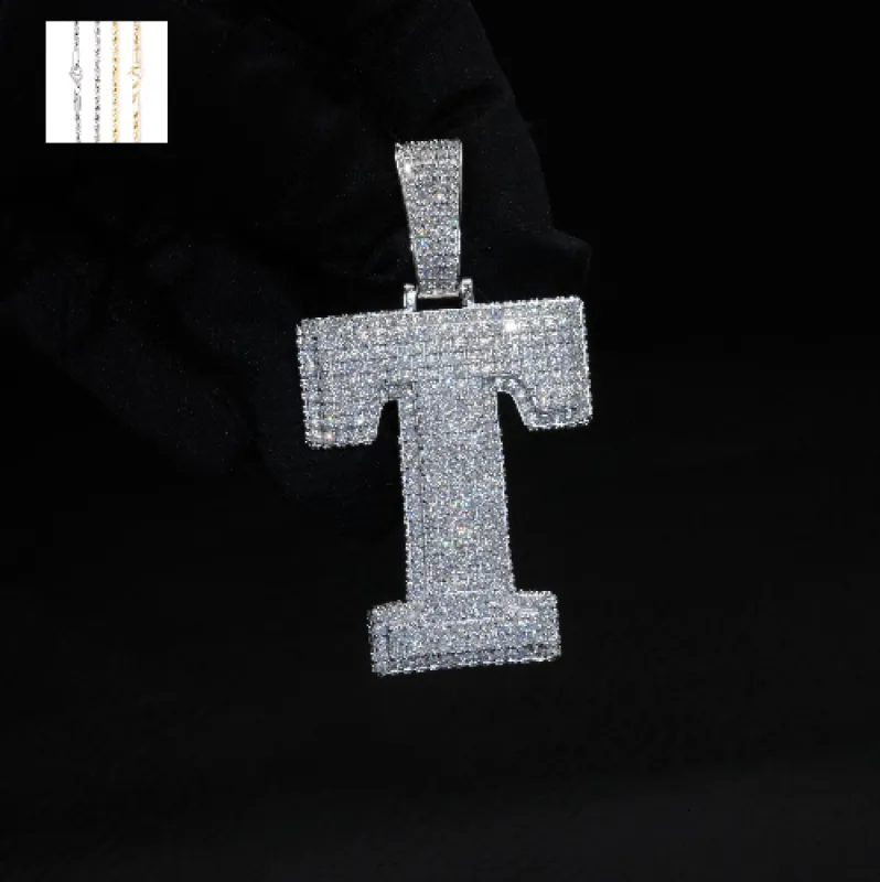 Full Iced Custom 3D Multi-layer Name Pendant sold by Ghetluxe