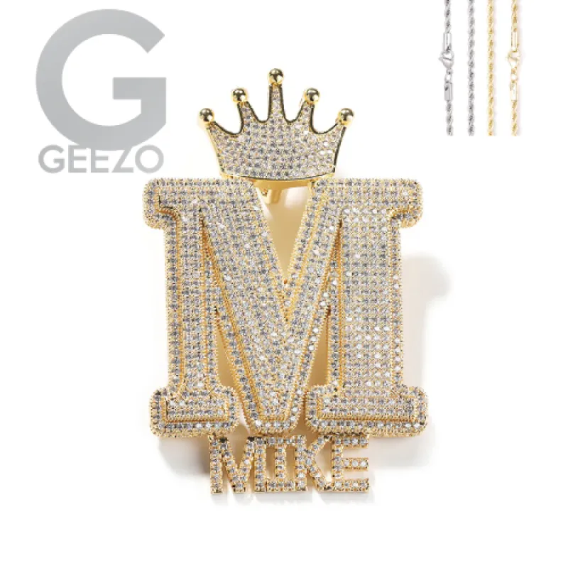 Diamond Custom Monogram Name Pendant sold by Ghetluxe