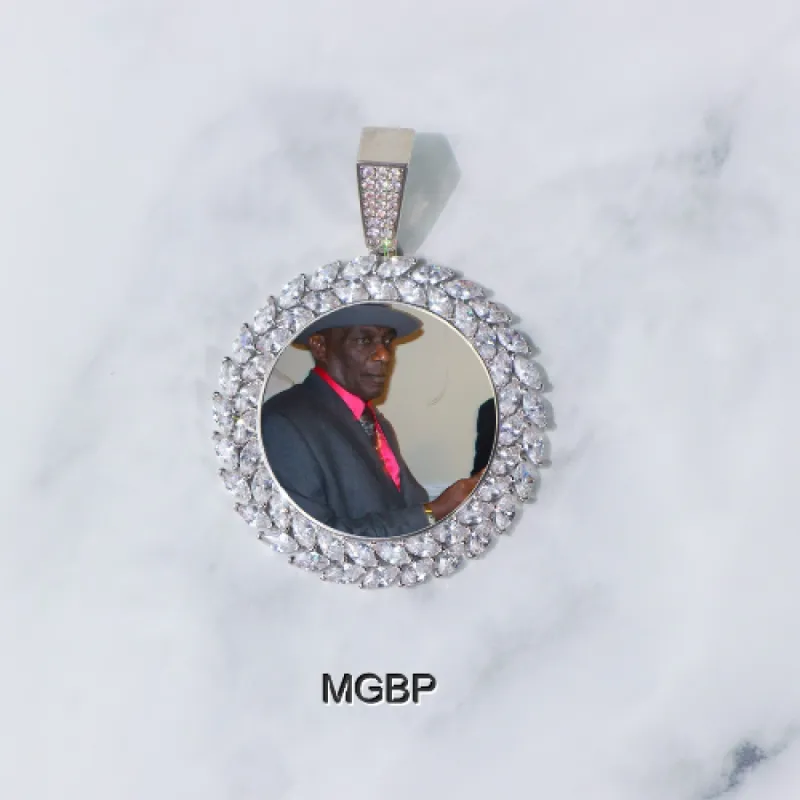 50mm Diamond Custom Photo Pendant sold by Ghetluxe