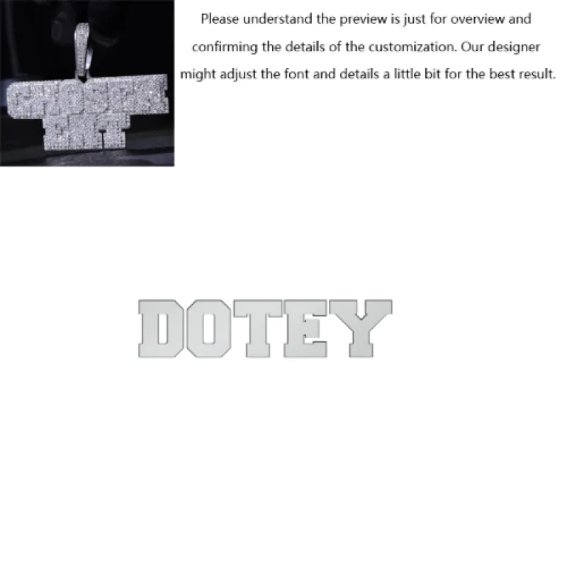 Layered College Font Custom Name Pendant made by Ghetluxe