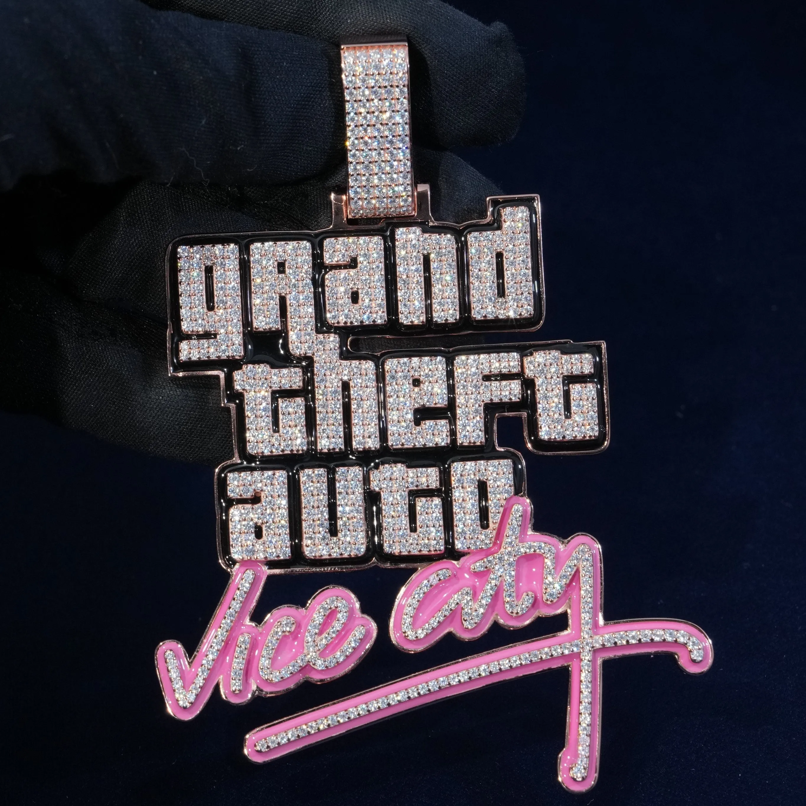 Custom Moissanite Logo Pendant Get a Quote sold by Ghetluxe