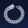 15mm Diamond Cuban Bracelet With Extended Clasp sold by Ghetluxe