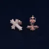 Diamond Cross Stud Earrings sold by Ghetluxe