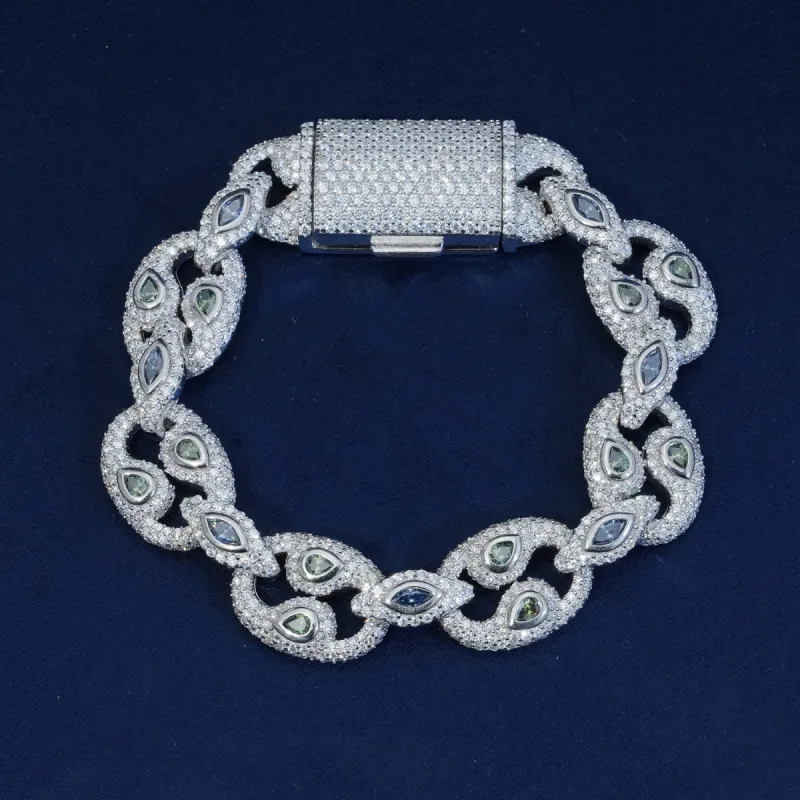 15mm Diamond Praisley Chain Bracelet sold by Ghetluxe