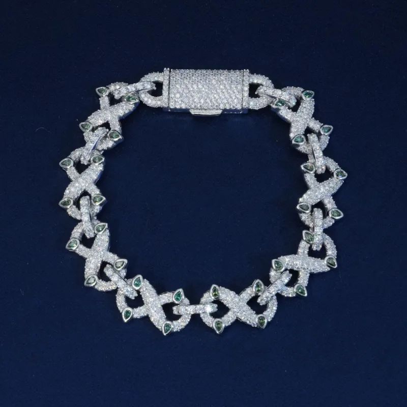 12mm Diamond Two Tone Infinity Chain Bracelet sold by Ghetluxe