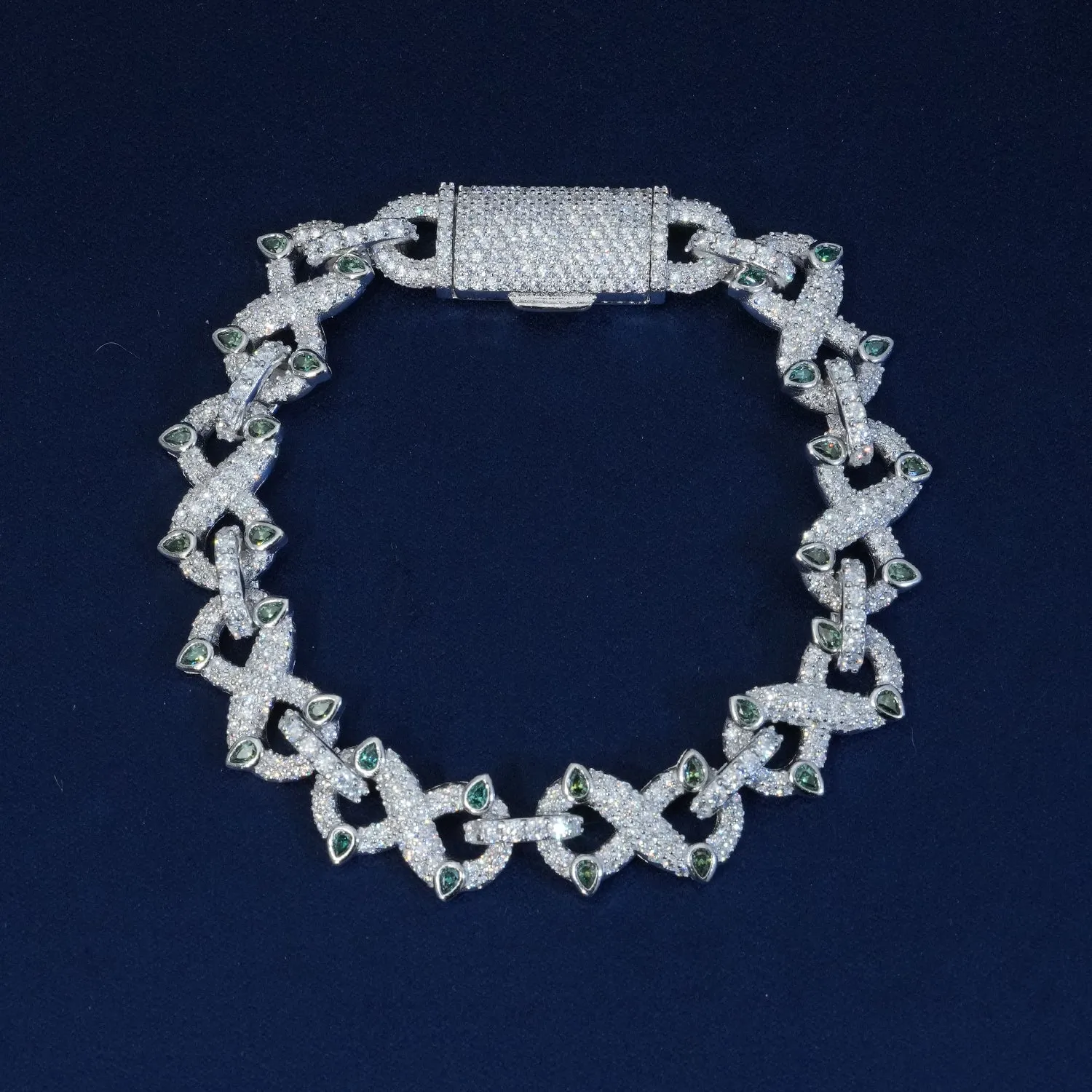 12mm Diamond Two Tone Infinity Chain Bracelet sold by Ghetluxe