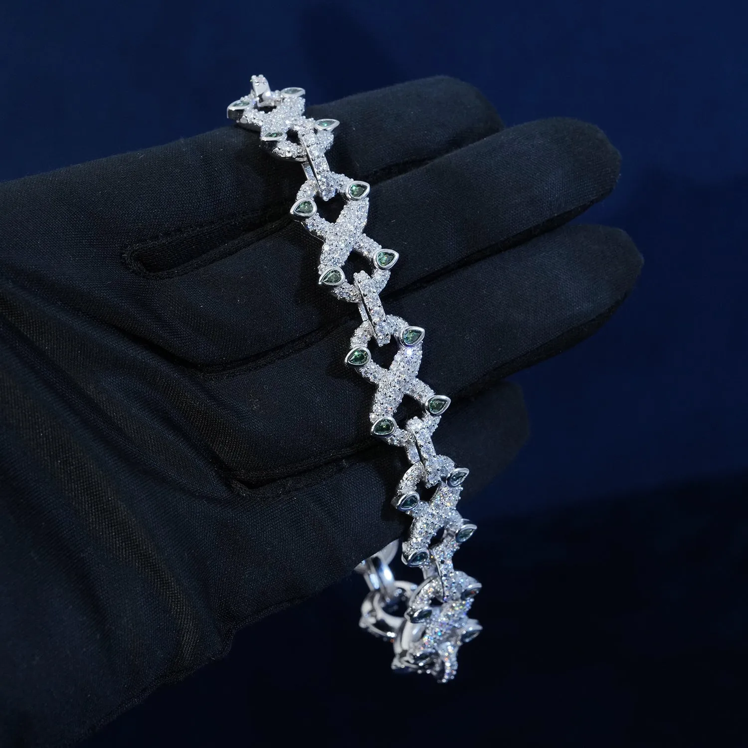 12mm Diamond Two Tone Infinity Chain Bracelet sold by Ghetluxe product image thumbnail 3