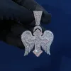 Diamond Wings Asscher Cut Cross Pendant sold by Ghetluxe