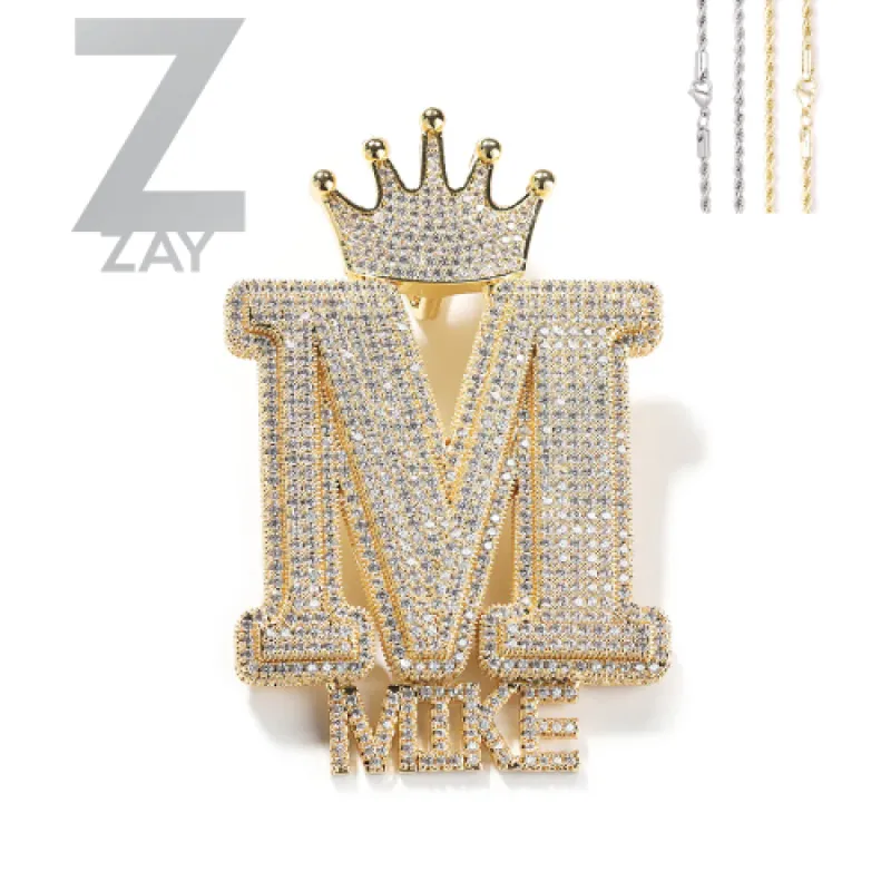 Diamond Custom Monogram Name Pendant sold by Ghetluxe