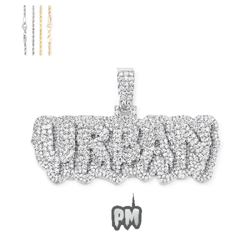 Custom Layered Drip Letter Pendant sold by Ghetluxe