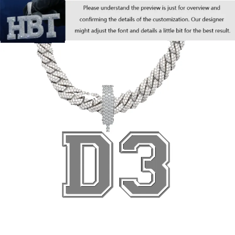 VVS Moissanite Custom Name Pendant in Sterling Silver sold by Ghetluxe