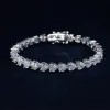 5mm Heart Cut Moissanite Tennis Bracelet sold by Ghetluxe