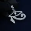 Moissanite Eye Of Horus Pendant In Sterling Silver sold by Ghetluxe