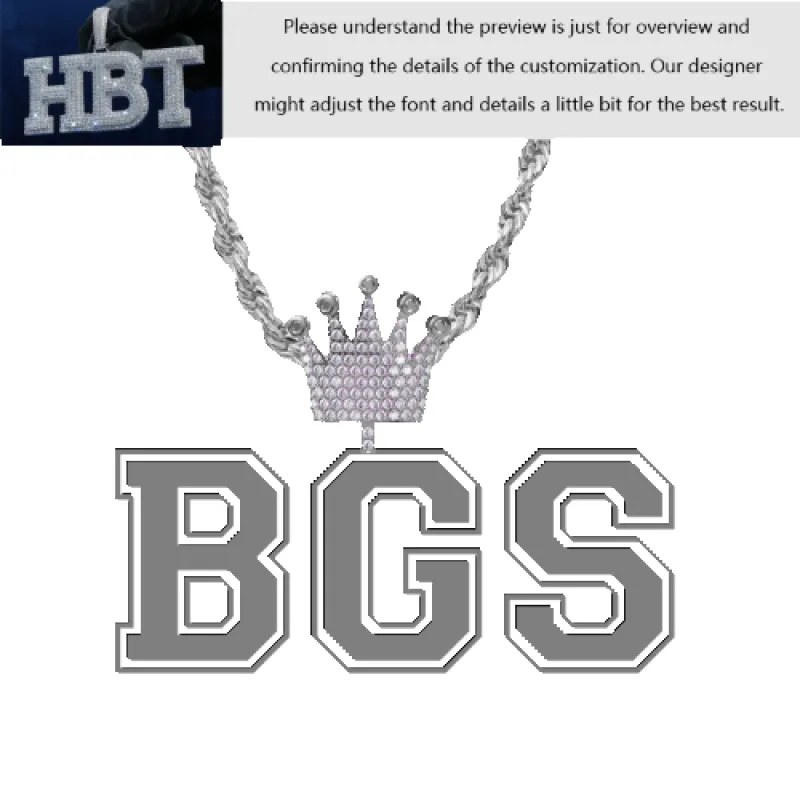 VVS Moissanite Custom Name Pendant in Sterling Silver sold by Ghetluxe