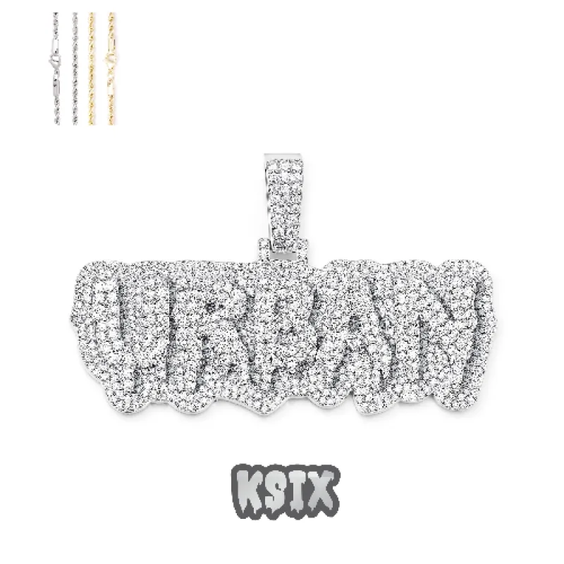 Custom Layered Drip Letter Pendant sold by Ghetluxe