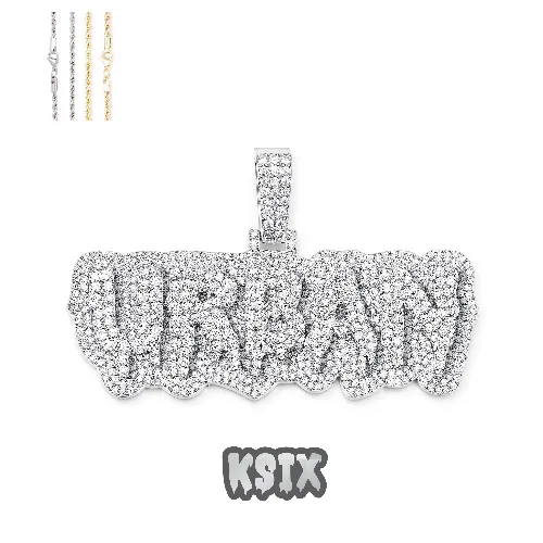 Custom Layered Drip Letter Pendant sold by Ghetluxe
