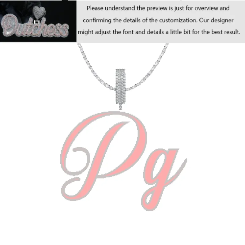 Custom Layered Handwriting Letter Pendant made by Ghetluxe
