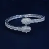 Diamond Baguette Hamsa Bangle Bracelet sold by Ghetluxe