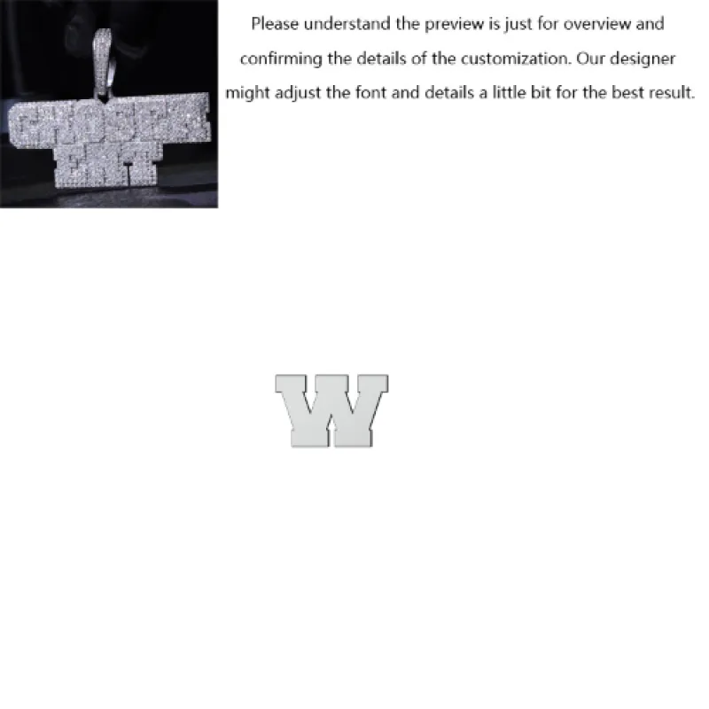 Layered College Font Custom Name Pendant made by Ghetluxe