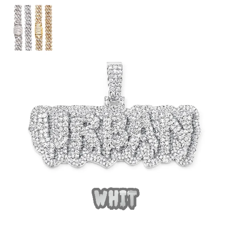 Custom Layered Drip Letter Pendant sold by Ghetluxe