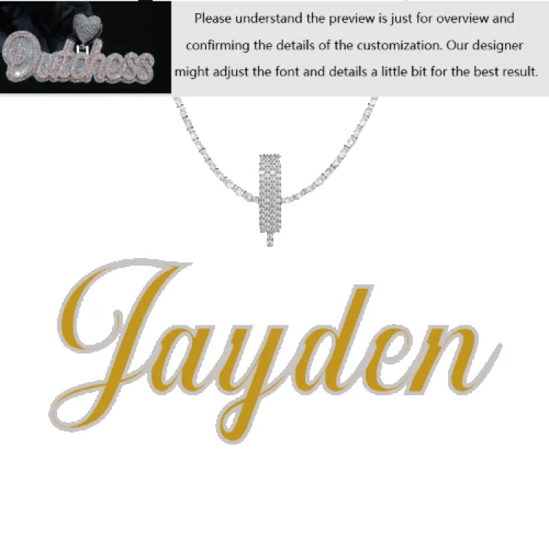 Custom Layered Handwriting Letter Pendant sold by Ghetluxe