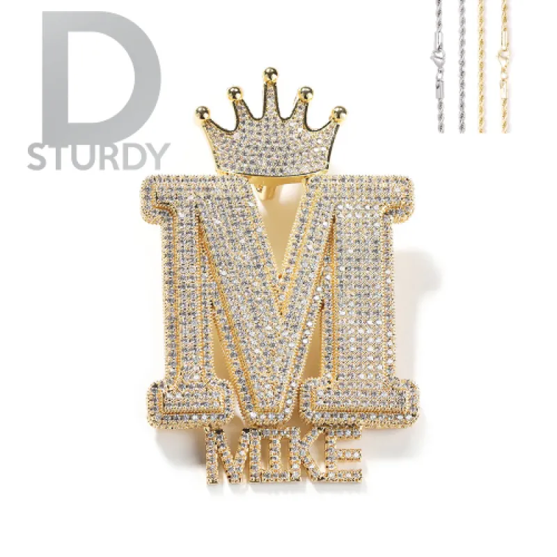 Diamond Custom Monogram Name Pendant sold by Ghetluxe