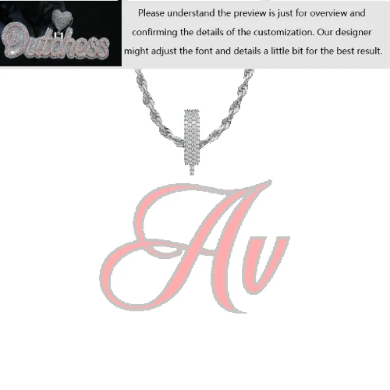 Custom Layered Handwriting Letter Pendant sold by Ghetluxe