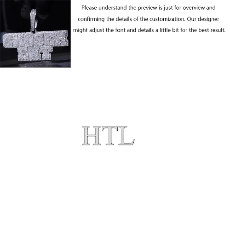 Layered College Font Custom Name Pendant made by Ghetluxe