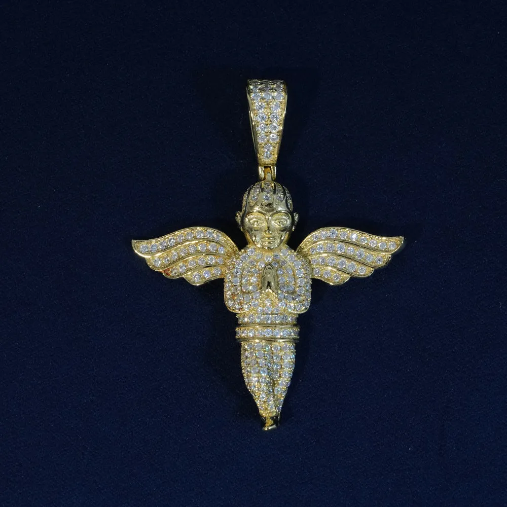 Moissanite Angel Wings Pendant sold by Ghetluxe product image thumbnail 4
