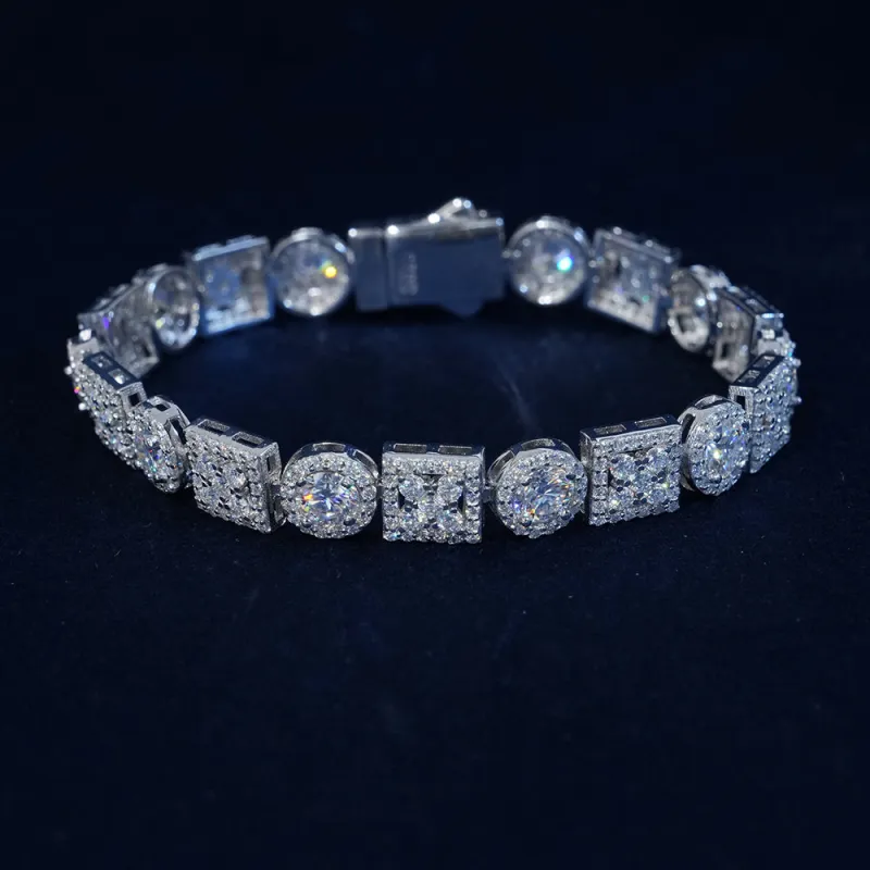 8mm Round Clusted Tennis Bracelet sold by Ghetluxe