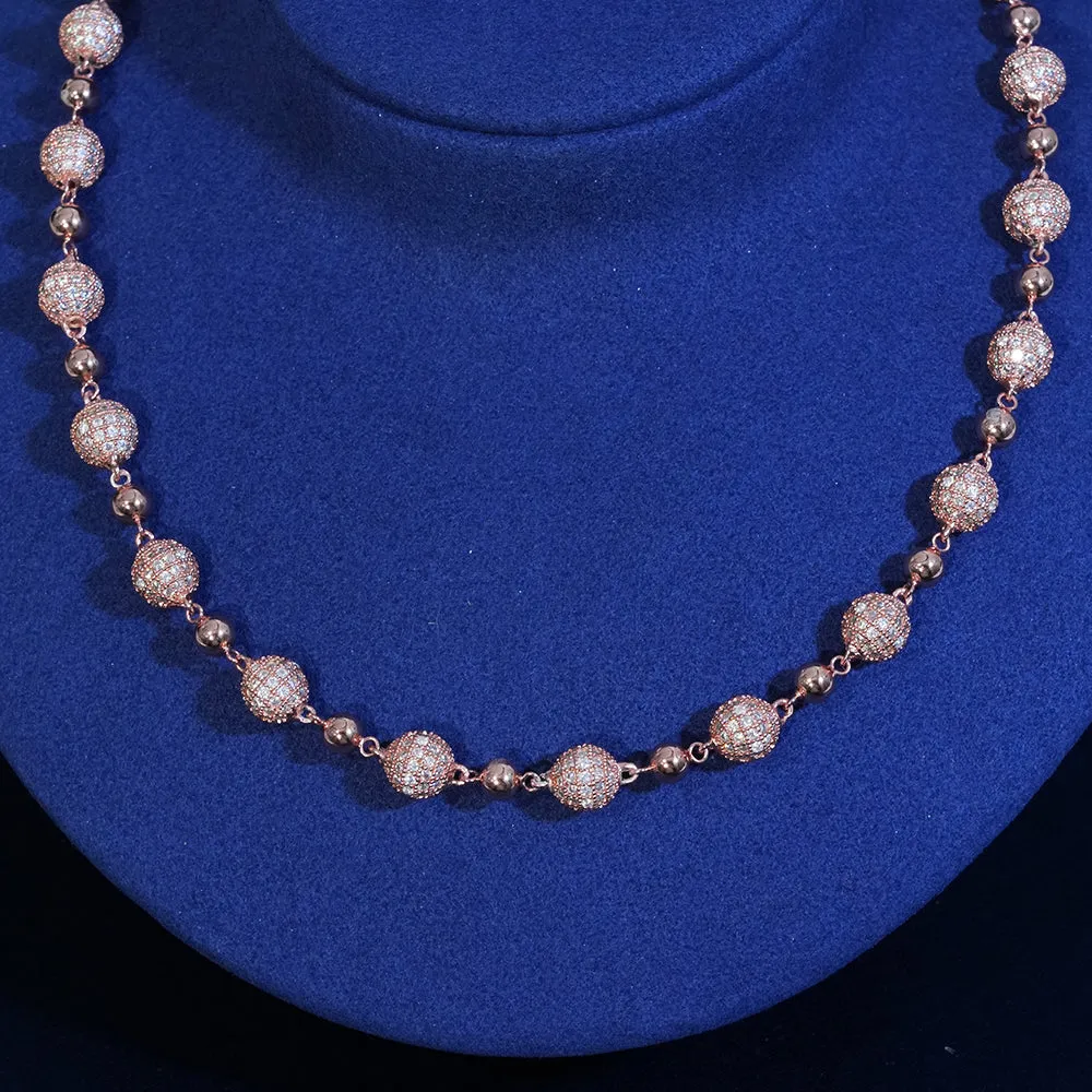 8mm Moissanite Beads Link Chain sold by Ghetluxe product image thumbnail 2