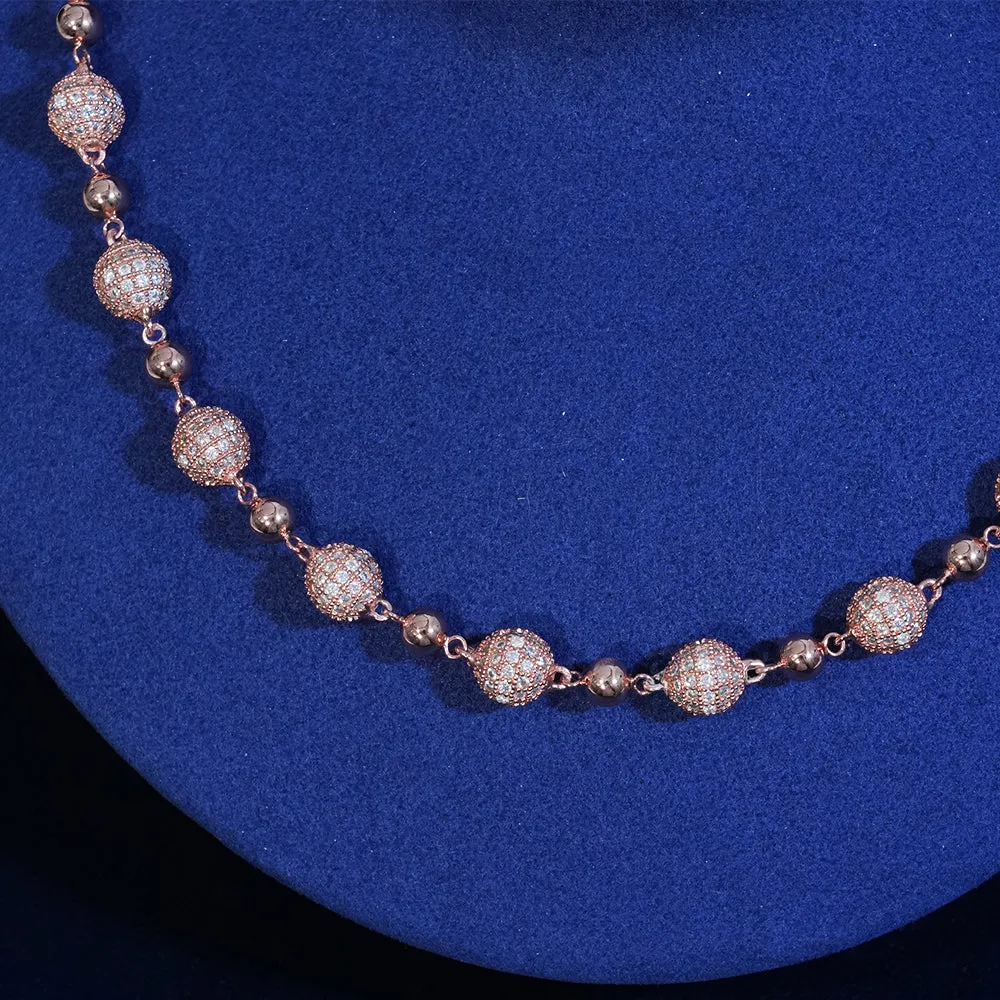 8mm Moissanite Beads Link Chain sold by Ghetluxe product image thumbnail 4