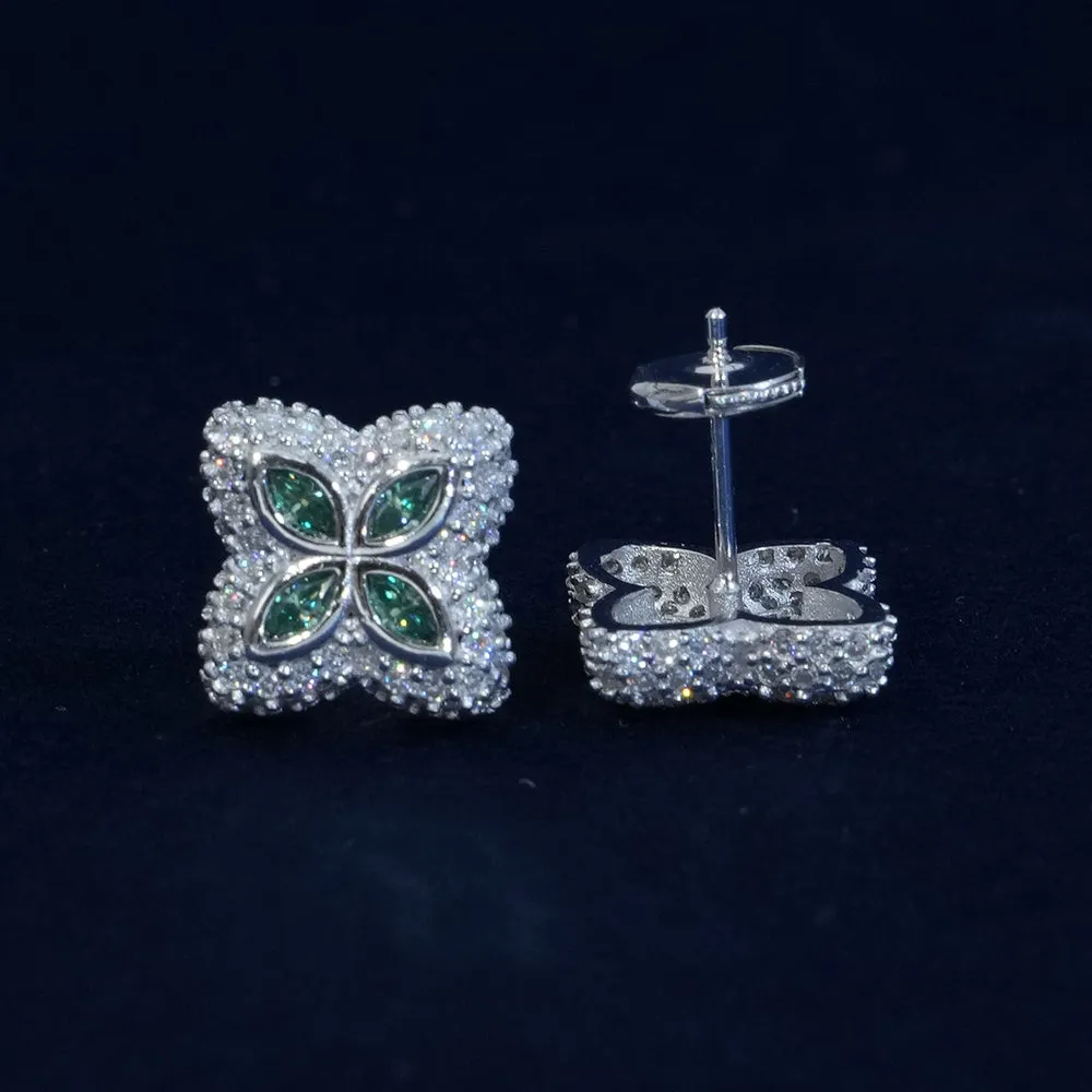 Moissanite Diamond Blossom Earrings sold by Ghetluxe product image thumbnail 4