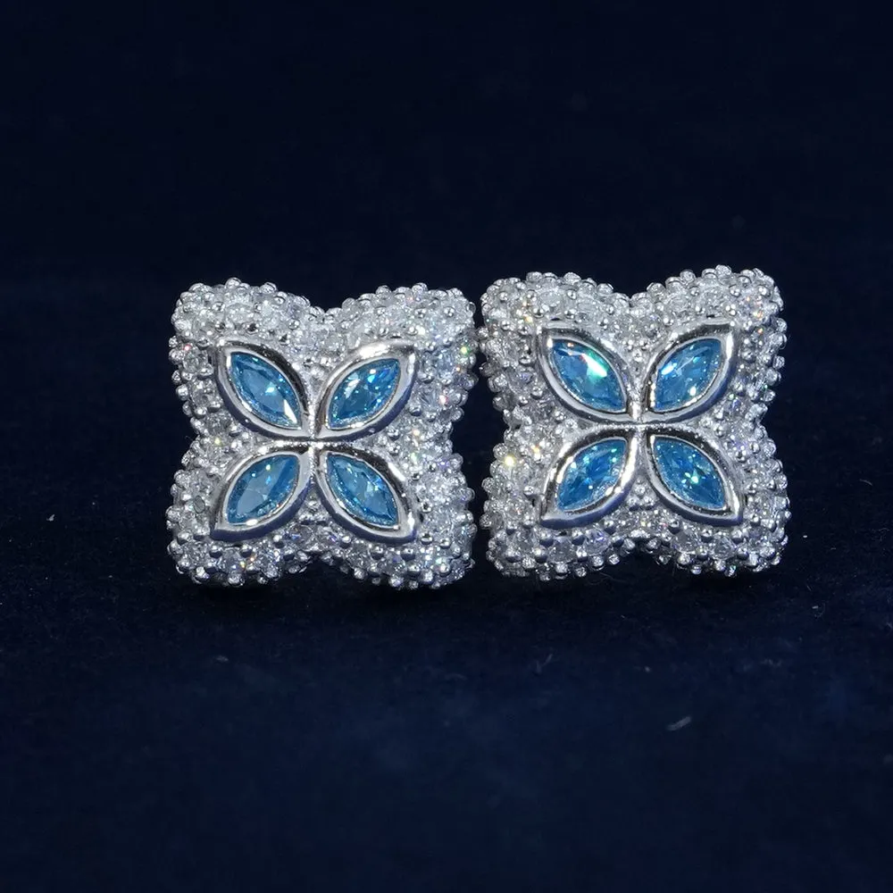 Moissanite Diamond Blossom Earrings sold by Ghetluxe product image thumbnail 5
