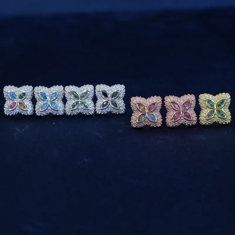 Moissanite Diamond Blossom Earrings sold by Ghetluxe