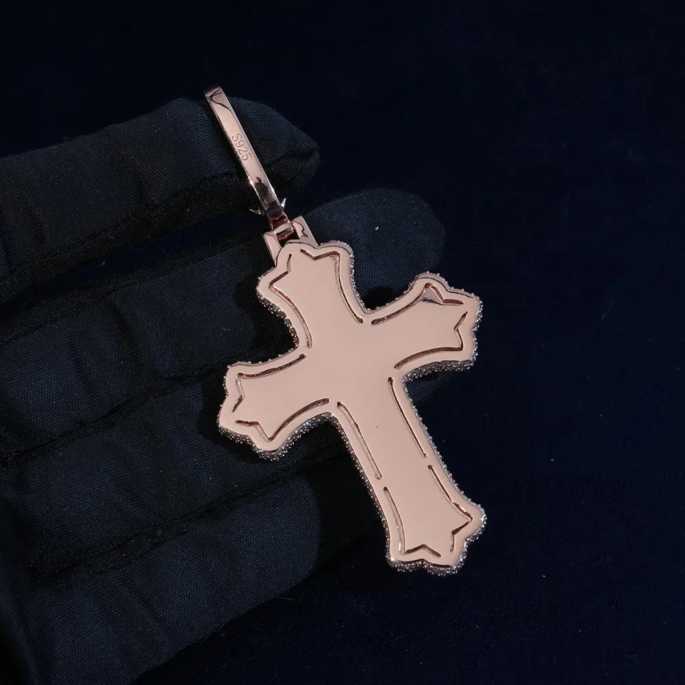 Moissanite Colorful Cross Pendant sold by Ghetluxe product image thumbnail 5