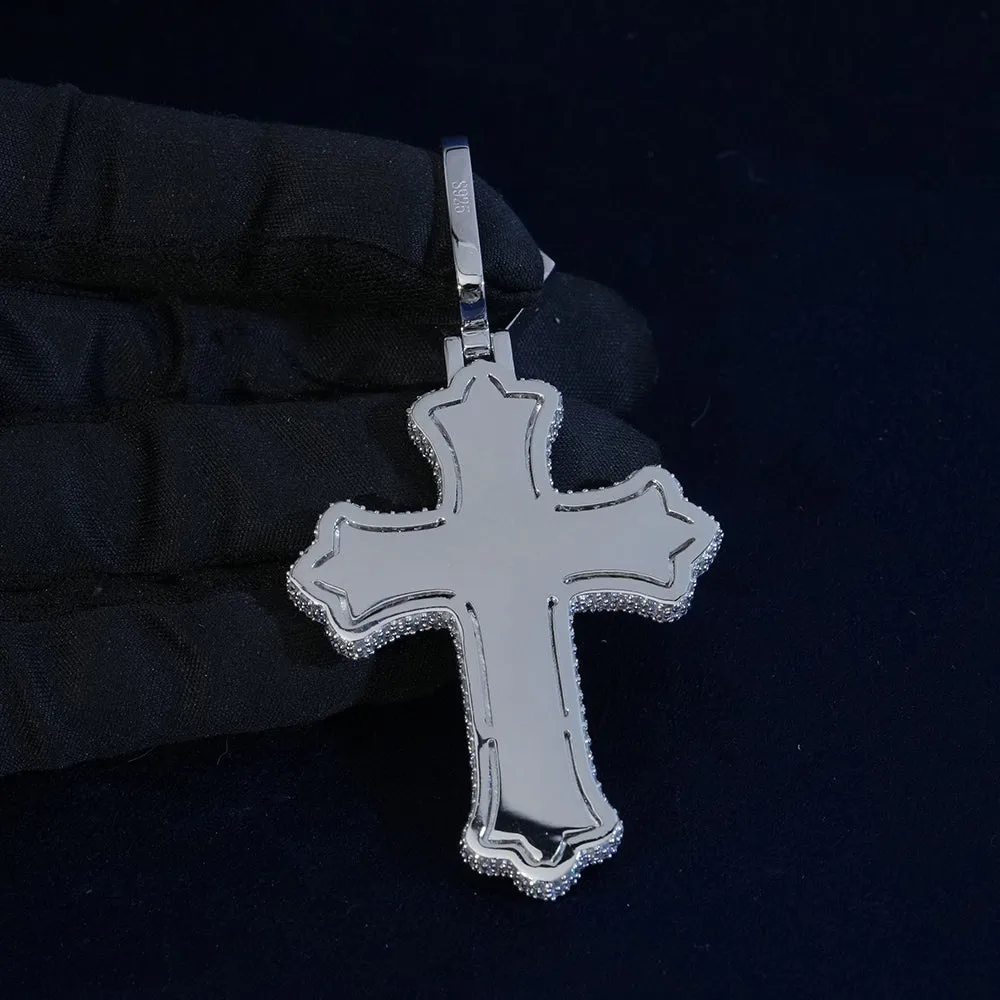 Moissanite Colorful Cross Pendant sold by Ghetluxe product image thumbnail 4