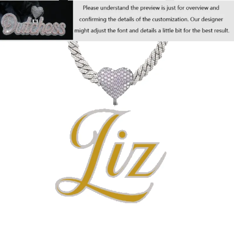 Custom Layered Handwriting Letter Pendant sold by Ghetluxe