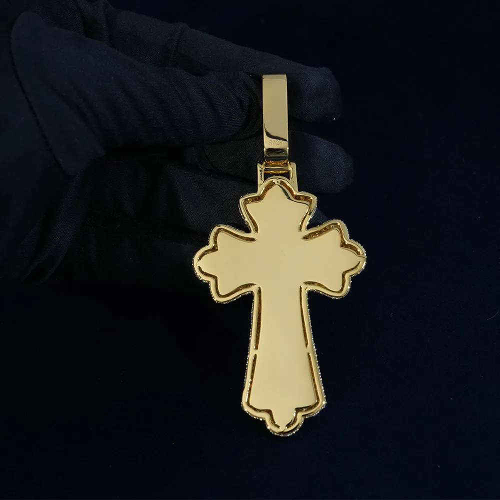 Moissanite Mix Cut Cross Pendant sold by Ghetluxe product image thumbnail 5