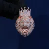 Moissanite Crown Lion Pendant sold by Ghetluxe