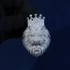 Moissanite Crown Lion Pendant sold by Ghetluxe