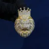 Moissanite Crown Lion Pendant sold by Ghetluxe