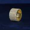 Moissanite Diamond 5-Row Ring sold by Ghetluxe