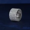 Moissanite Diamond 5-Row Ring sold by Ghetluxe
