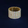 Moissanite Diamond 5-Row Ring sold by Ghetluxe
